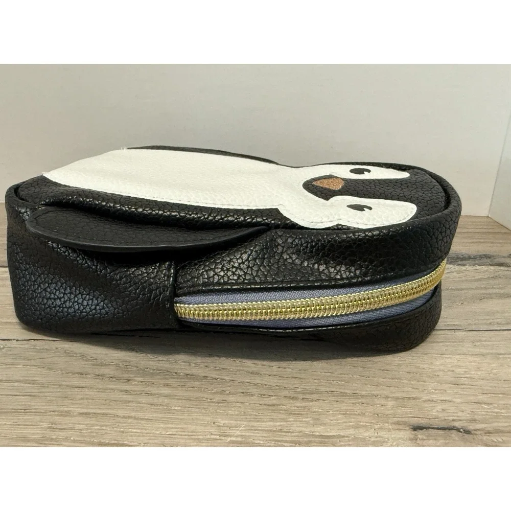 Bath & Body Works Penguin Makeup Bag Black and White
